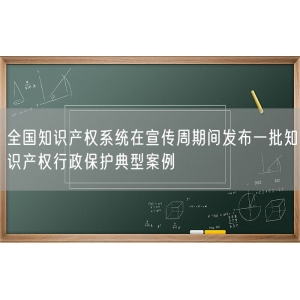 全国知识产权系统在宣传周期间发布一批知识产权行政保护典型案例