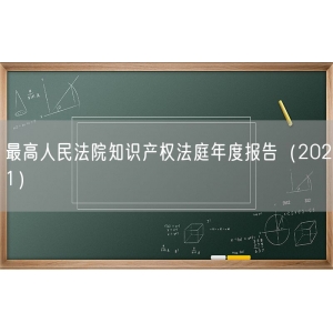 最高人民法院知识产权法庭年度报告（2021）