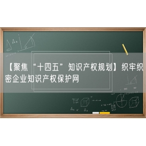 【聚焦“十四五”知识产权规划】织牢织密企业知识产权保护网