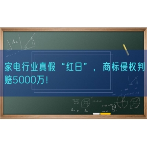 家电行业真假“红日”，商标侵权判赔5000万！