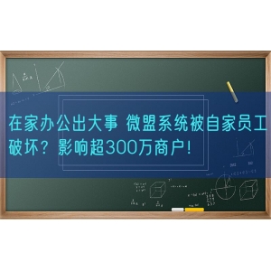 在家办公出大事 微盟系统被自家员工破坏？影响超300万商户！