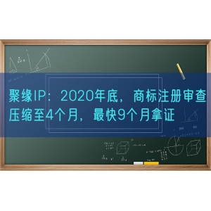 聚缘知产：2020年底，商标注册审查压缩至4个月，最快9个月拿证