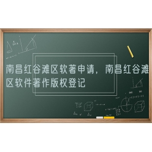 南昌红谷滩区软著申请，南昌红谷滩区软件著作版权登记