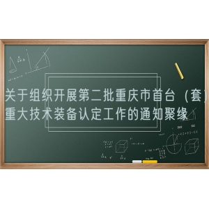 关于组织开展第二批重庆市首台（套）重大技术装备认定工作的通知聚缘